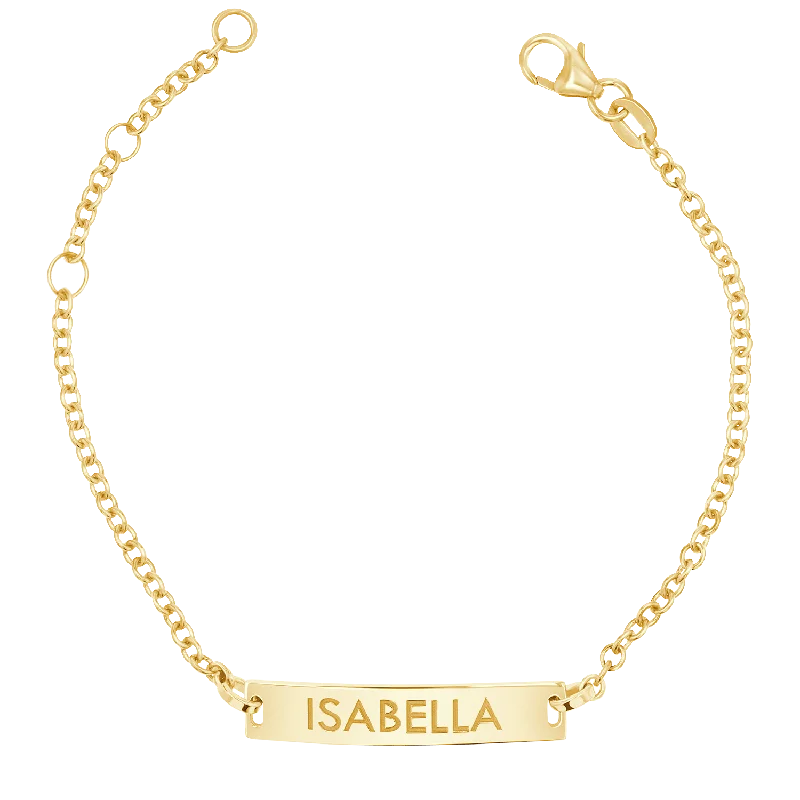 classic tennis bracelet white gold Signature Classic Engravable ID Bracelet