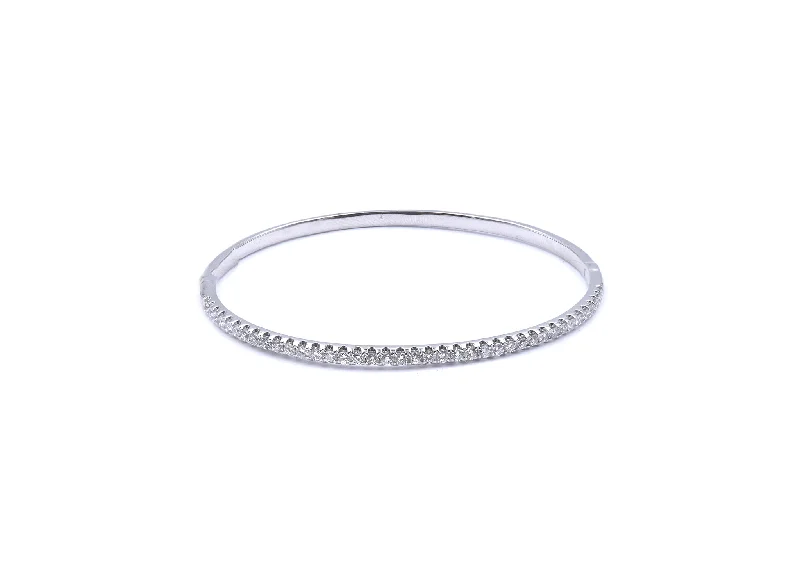 men’s black titanium ring 18 Karat White Gold Diamond Bangle Bracelet