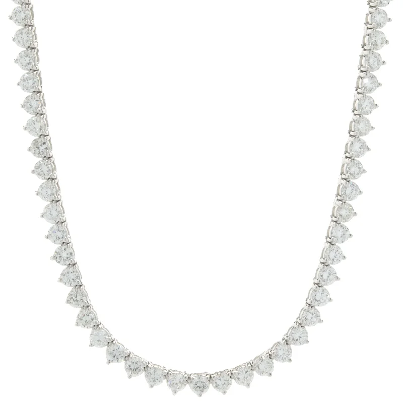 adjustable minimalist wave bracelet 18 Karat White Gold Diamond Tennis Necklace