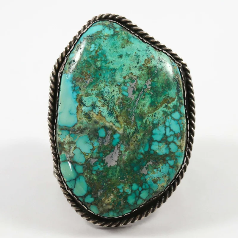 modern infinity signet ring 1940s Turquoise Cuff