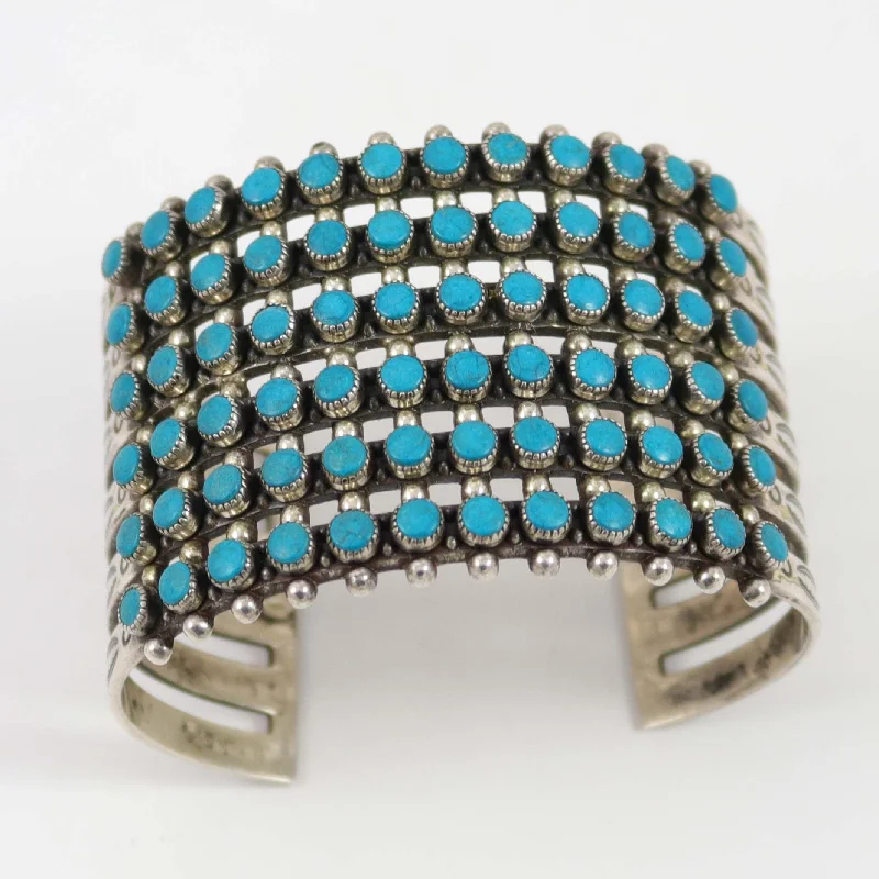 large statement turquoise ring 1950s Turquoise Row Cuff