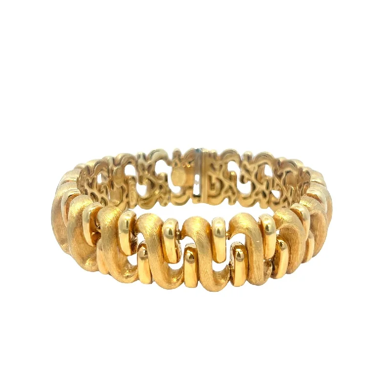 stackable gold bangle set Pre-Owned Henry Dunay Sabi Bracelet