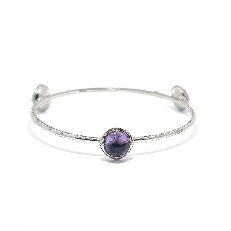cubic zirconia tennis necklace Pre-Owned Tacori Lilac Blossom Bangle