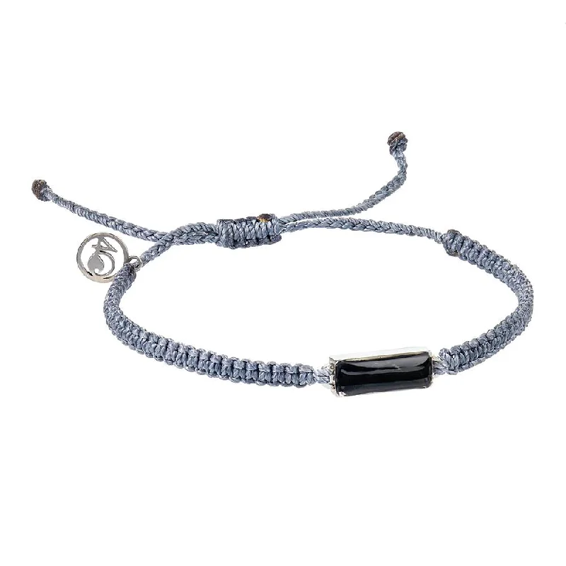 adjustable charm necklace 4ocean Ghost Net Bracelet - Charcoal/Gray