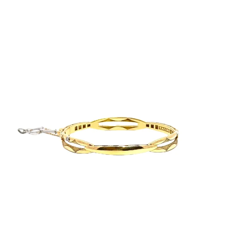 personalized couple’s bracelet engraved Pre-Owned Tacori Oval Promise Bracelet