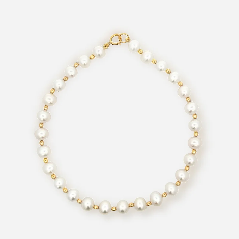 men’s titanium ring with diamonds 6-6.5MM Bead It Pearl Bracelet