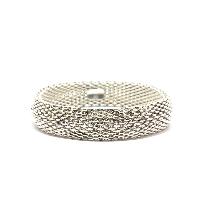 natural jade ring Pre-Owned Tiffany & Co. Somerset Mesh Bracelet