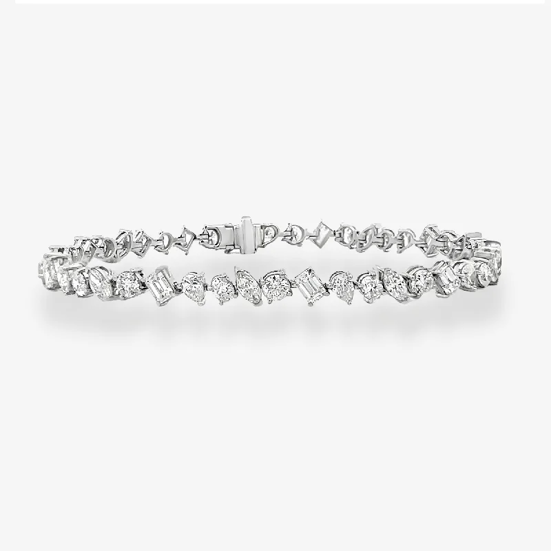 celestial star charm bracelet 7.70CT Mixed Shape Diamond Tennis Bracelet
