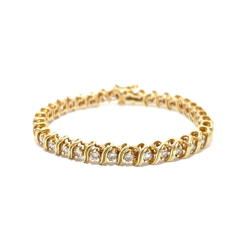 personalized coordinates ring custom Pre-Owned Diamond S Link Bracelet
