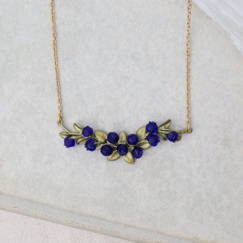 14k gold nose ring hoop Petite Blueberry Bar Pendant