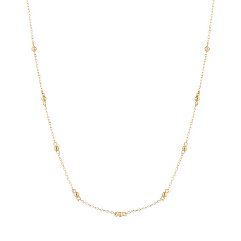 silver-plated bar necklace Alice Tiny Dots Necklace