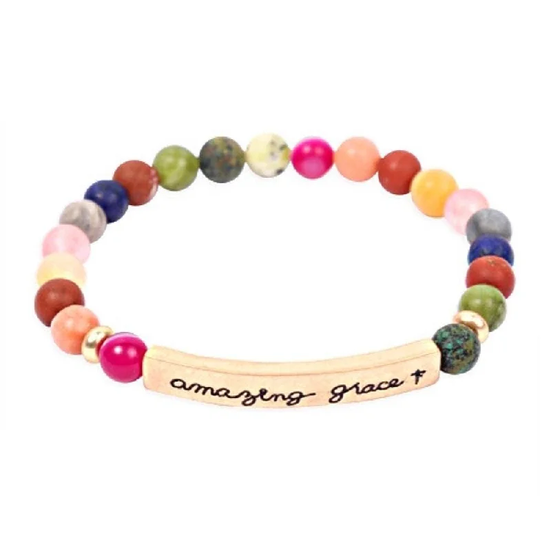 classic diamond solitaire necklace Amazing Grace Dark Multicolor Bracelet