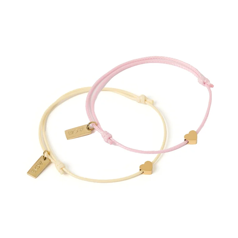 custom zodiac sign ring Angel Heart Friendship Bracelet Pair