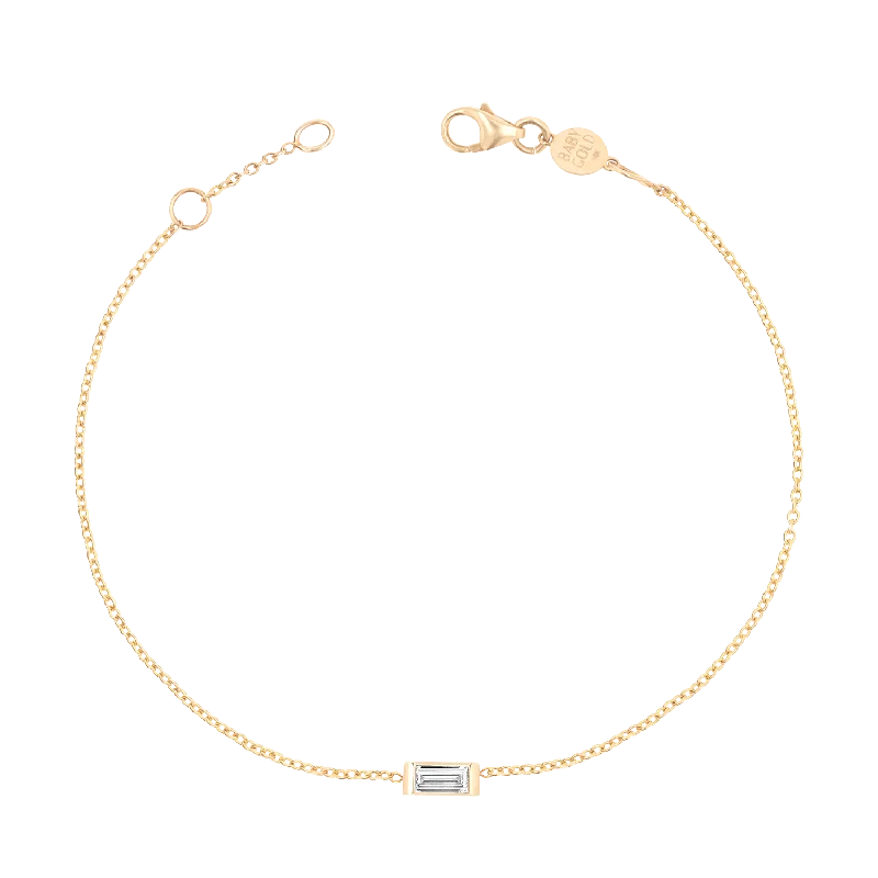 minimalist gemstone stud earrings Baguette Diamond Bracelet