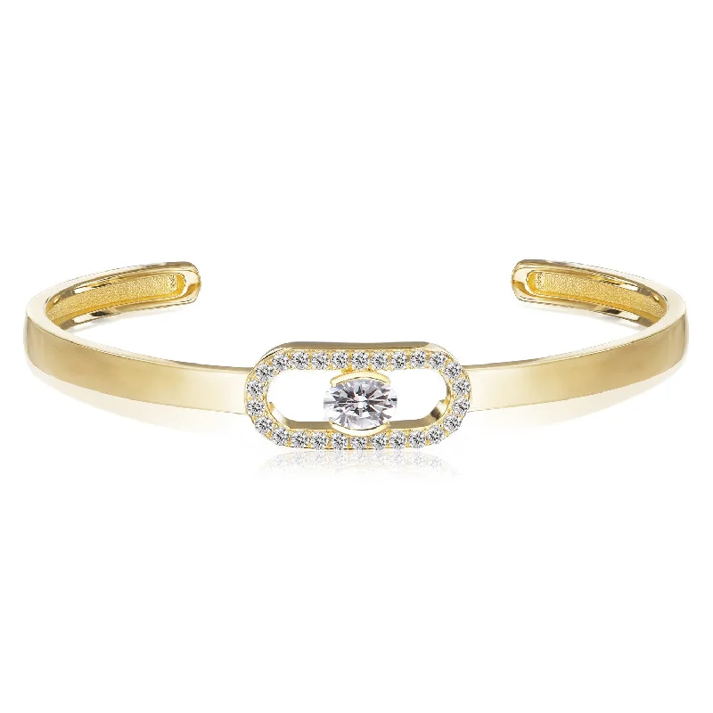 rose gold bezel ring Bangle Ellisse Carezza