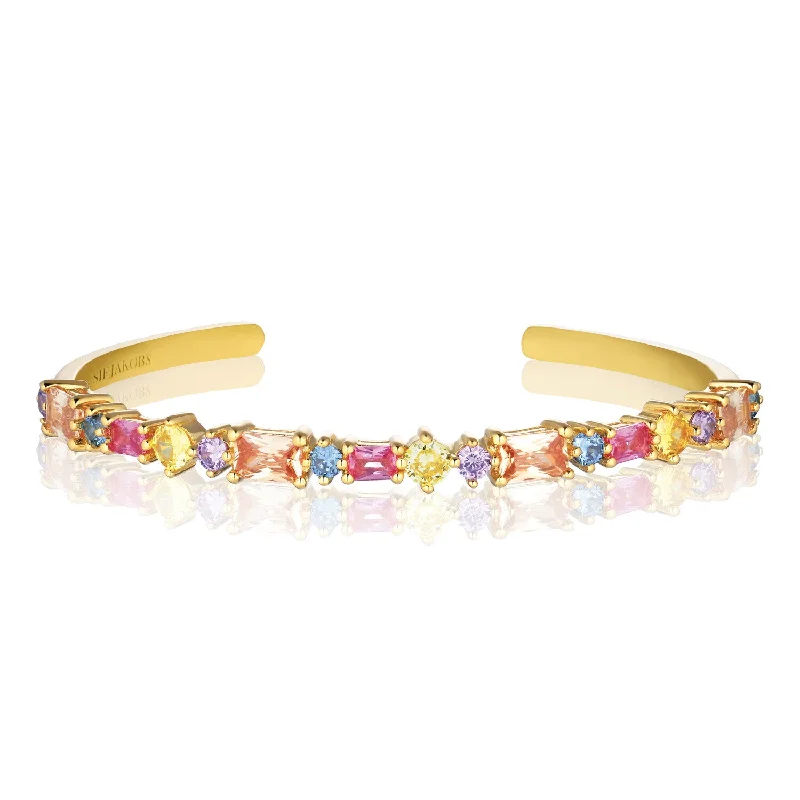 statement gold cuff earrings Bangle Ivrea