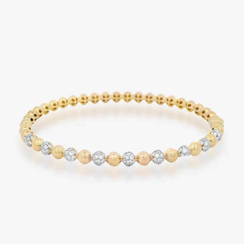 classic gold cuff bracelet Bead It 1.00CT Diamond Small Bangle Bracelet