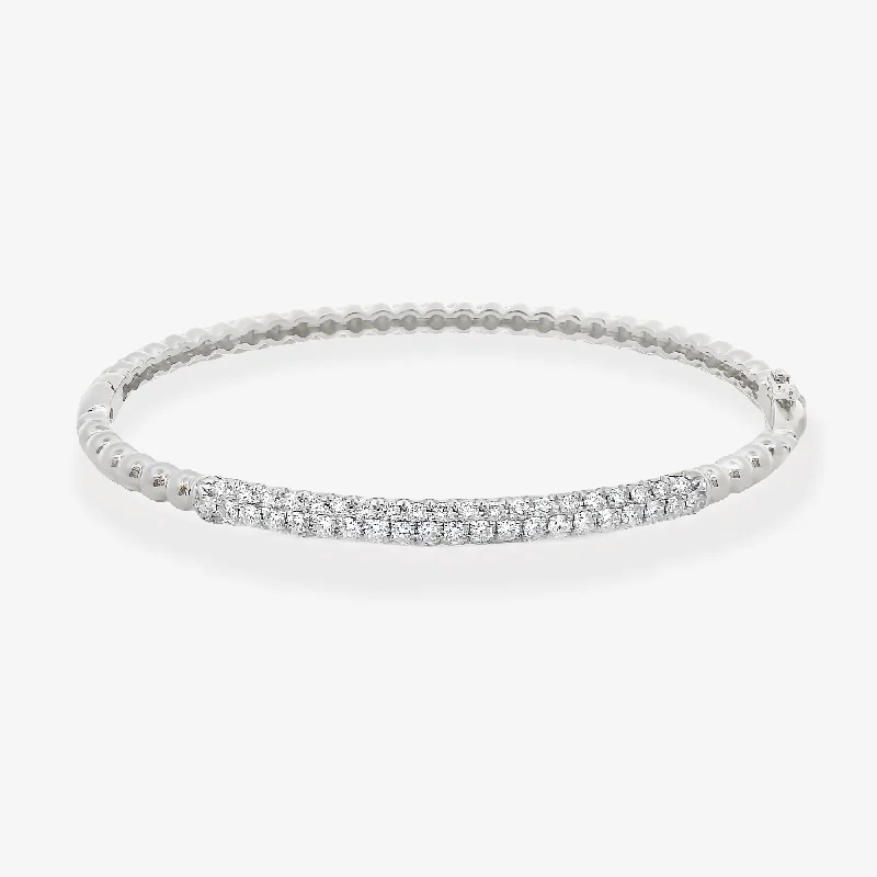 vintage diamond pendant necklace Bead It 3 Row Pave Diamond Small Bangle Bracelet