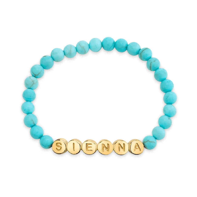 personalized engraved signet ring Beaded Bubble Bracelet