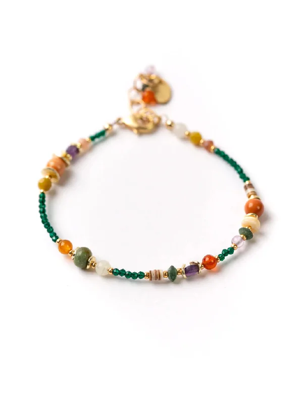 celestial moonstone ring gold Bergamot Stone Collage Bracelet by Anne Vaughan