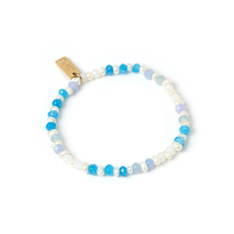 elegant art deco necklace Bloom Pearl and Gemstone Bracelet - Ocean