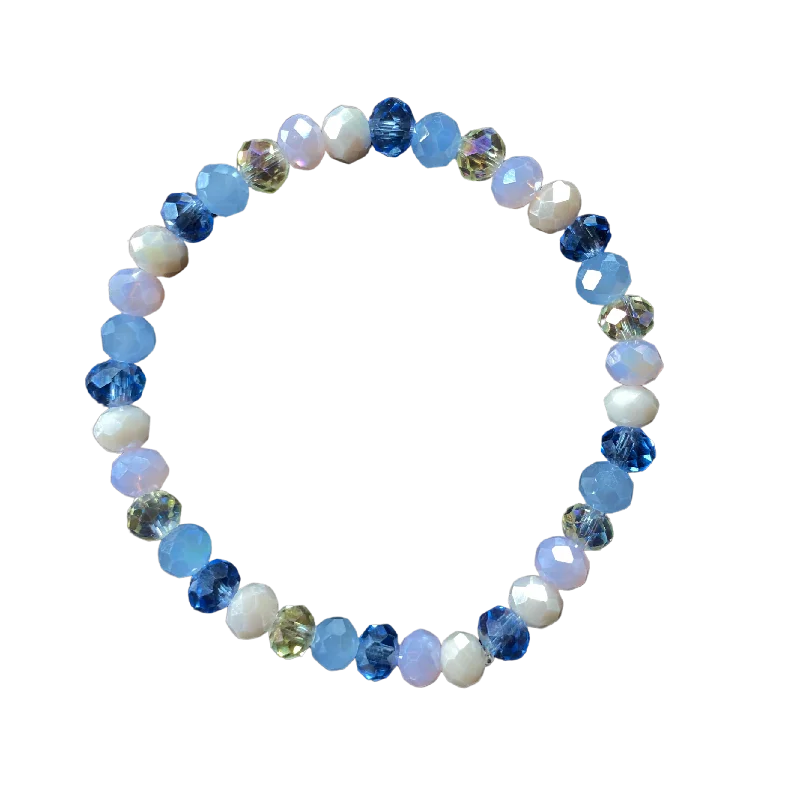 rose gold initial pendant necklace Blue Skies Faceted Rondelle 6mm Bracelet