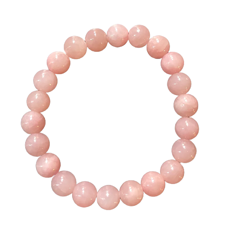dainty cherry blossom ring Pastel Rose Jade 8mm Bracelet