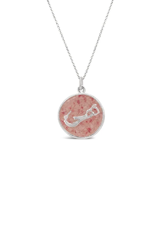 unique crystal bar necklace Bermuda ~ Coin Pendant