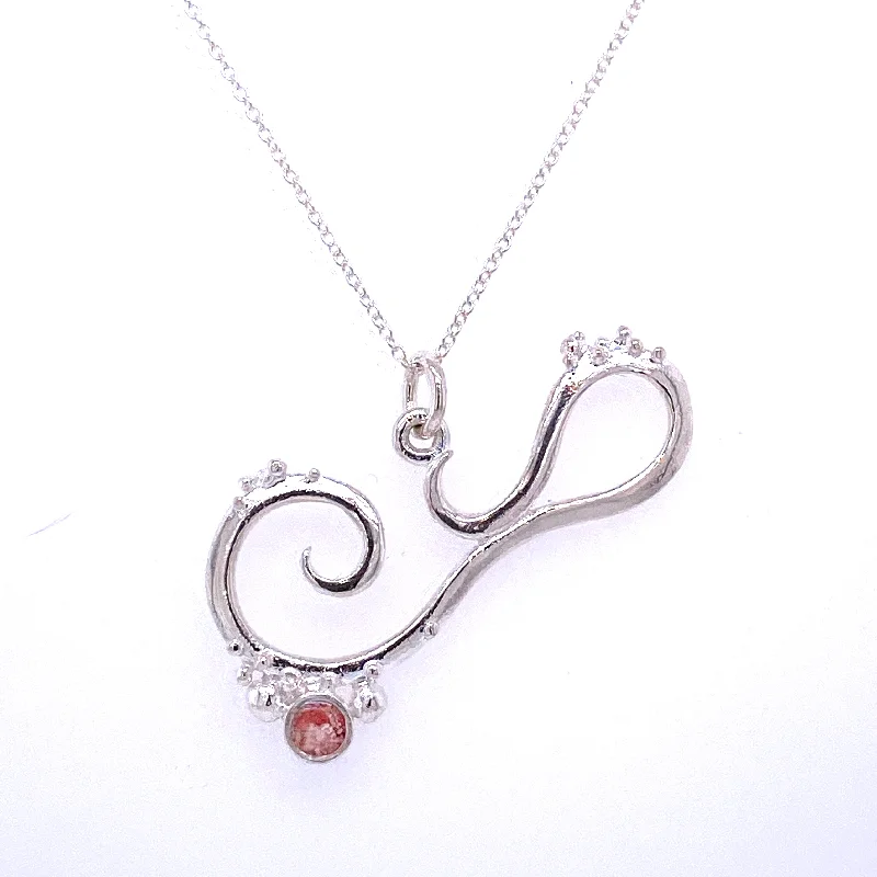 simple crescent moon ring Bermuda ~ Medium Pendant