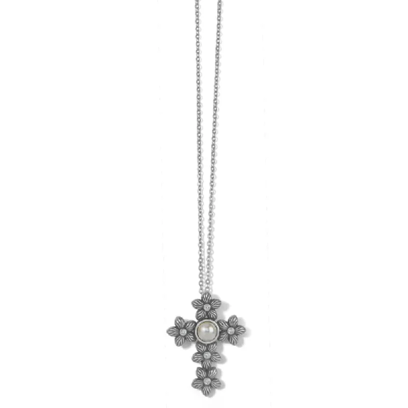 celestial crescent moon bracelet Brighton Bloom Cross Pearl Necklace