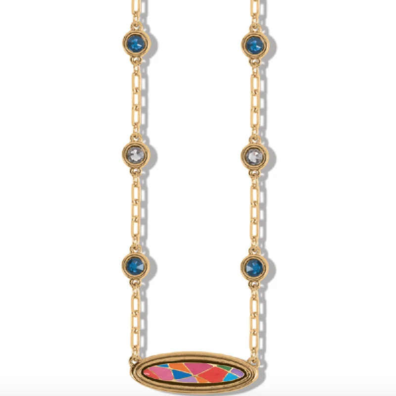 handmade silk thread earrings Brighton Colormix Jewel Short Necklace