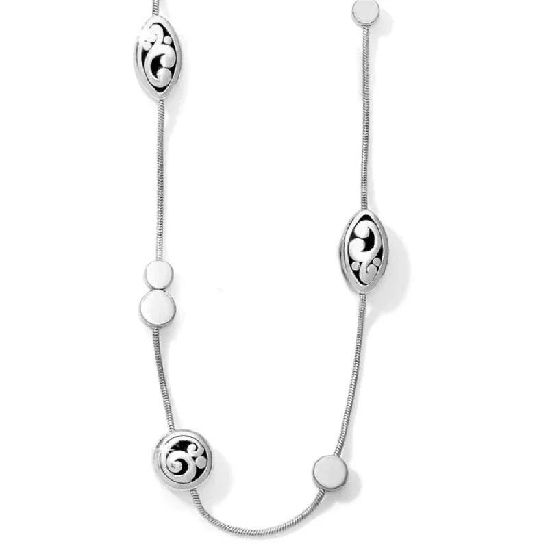 dainty pearl and diamond ring Brighton Contempo Long Necklace