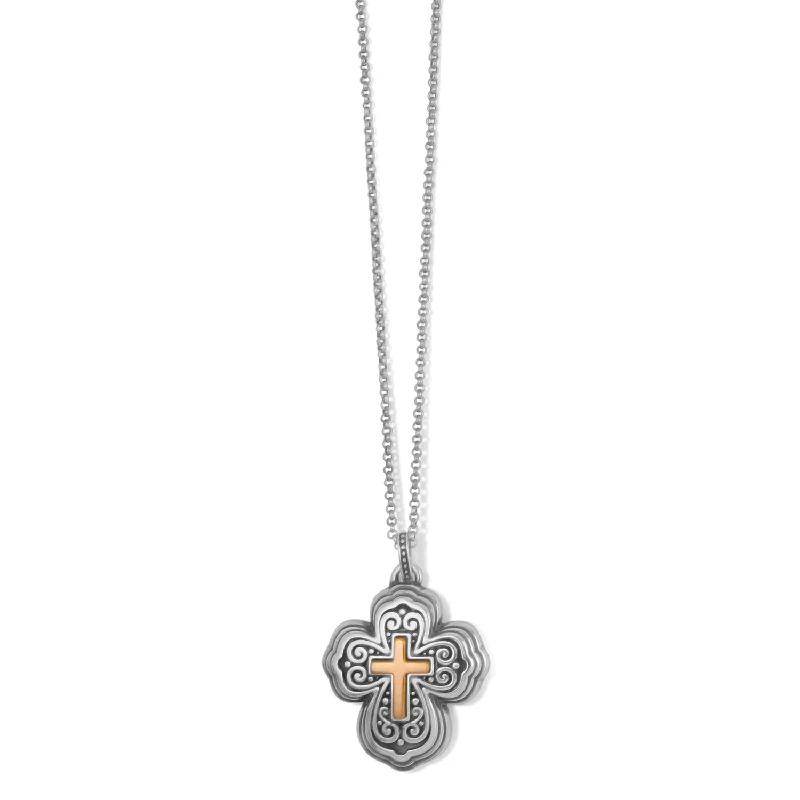 solid gold cartilage hoop Brighton Crossroads Cross Necklace