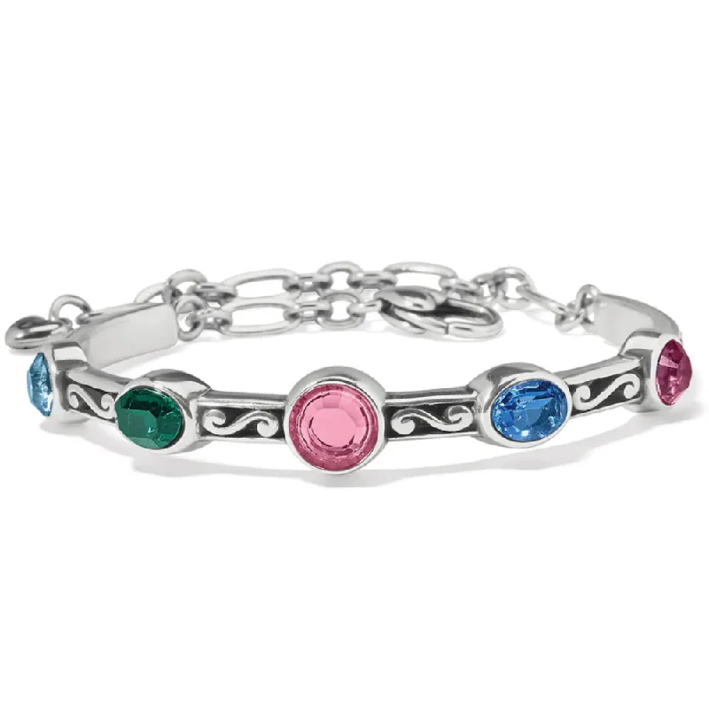 hammered sterling silver band Brighton Elora Gems Bar Bracelet