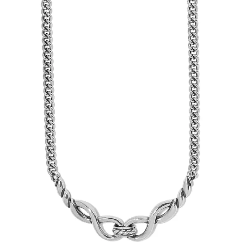 celestial constellation necklace silver Brighton Interlok Infinity Collar Necklace