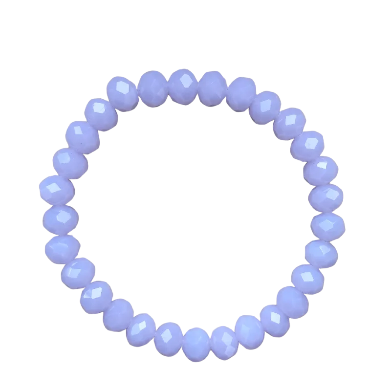 handcrafted crystal quartz ring Casper Purple Faceted Rondelle 8mm Bracelet