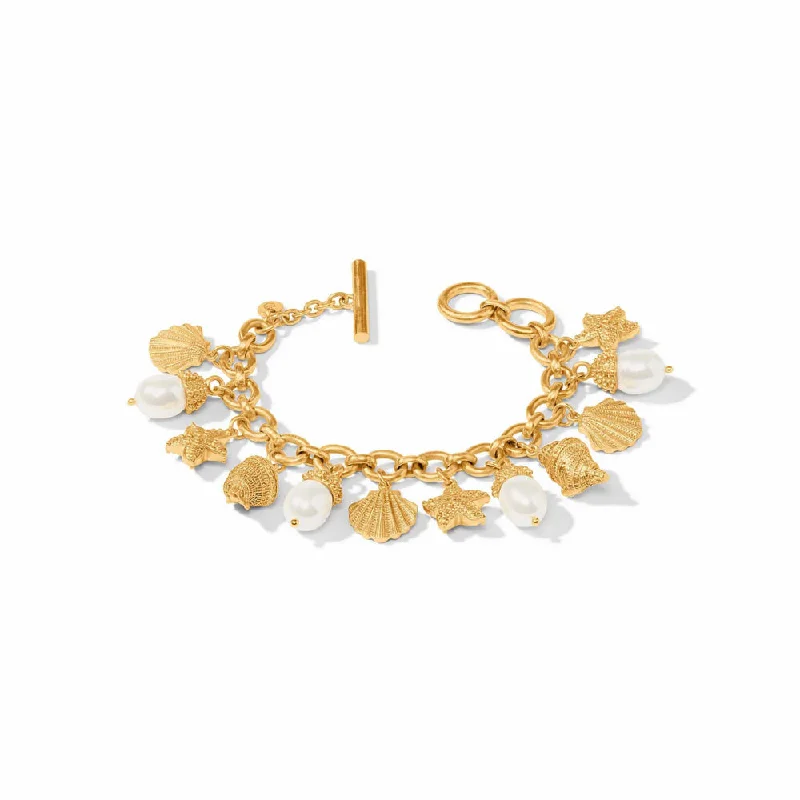classic gemstone stud earrings Julie Vos Sanibel Charm Bracelet