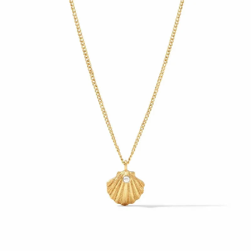 vintage art deco engagement ring Julie Vos Sanibel Shell Delicate Necklace - Pearl