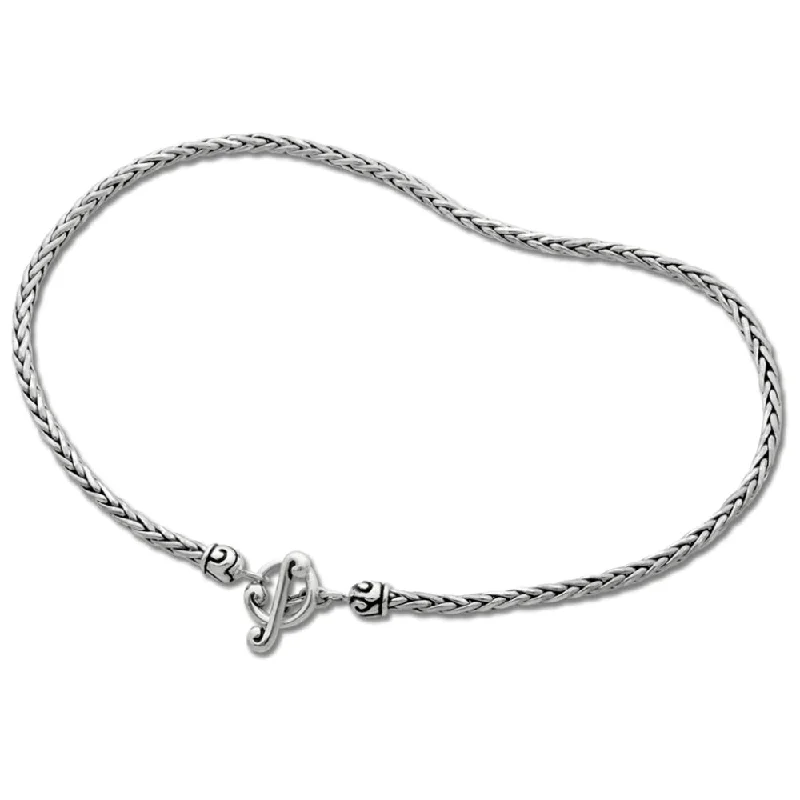 white gold necklace simple Sterling Silver Swirl Ends Necklace