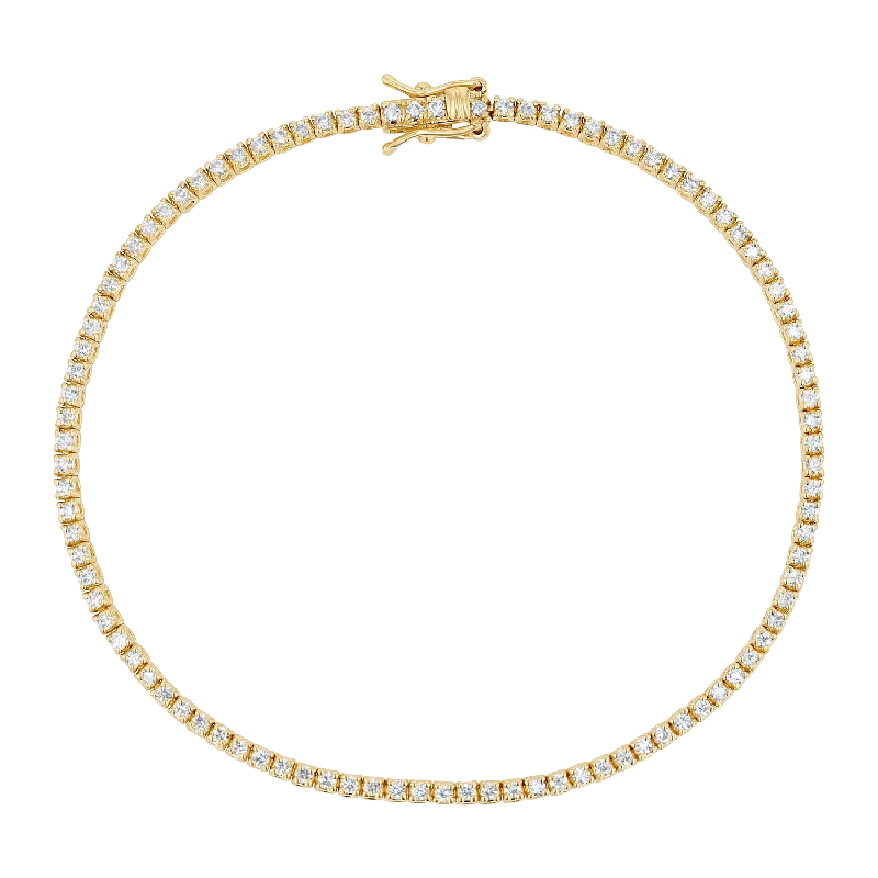 custom engraved wedding band Dainty Diamond Tennis Bracelet