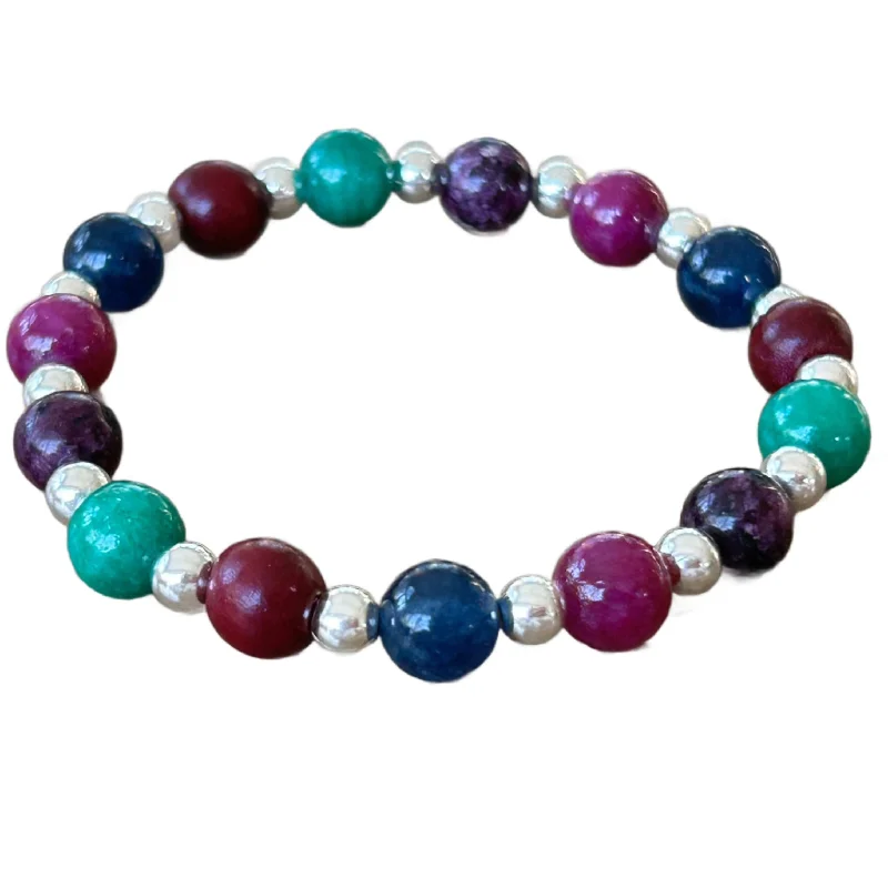 rustic wooden bead bracelet Dark Summer Ainsley Bracelet