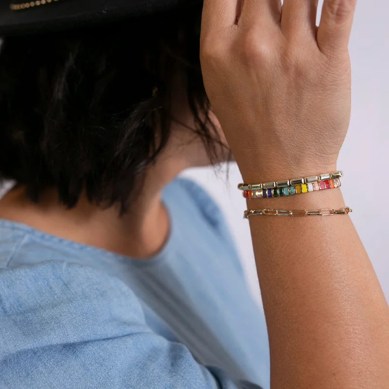 oval blue sapphire ring Delicate Spring Bracelet Stack