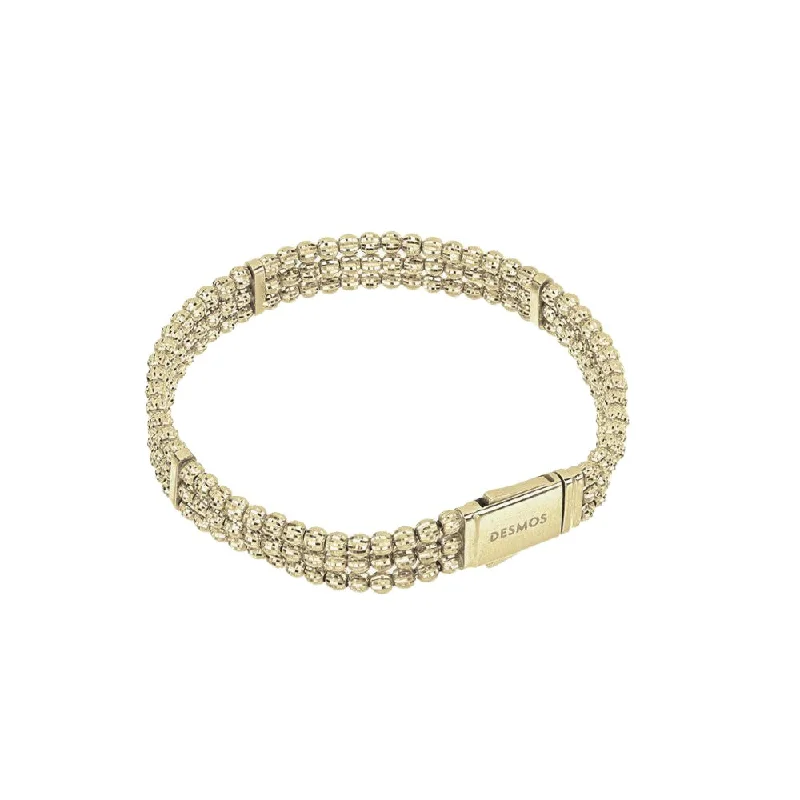 vintage art deco bracelet Desmos Crystal 3 Row Bracelet