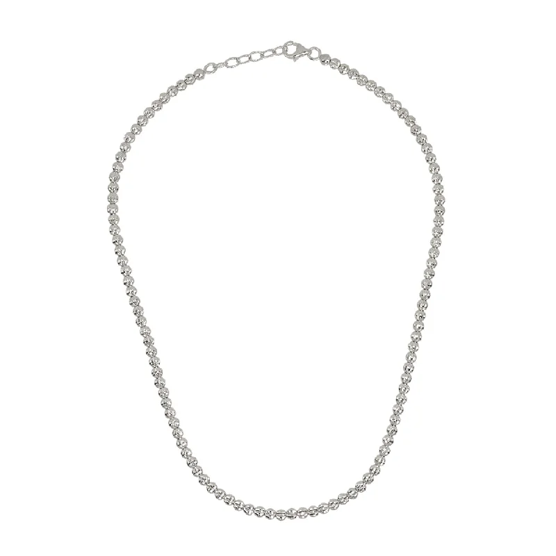 minimalist wedding band set Desmos "Crystal" Diamond-Cut Beaded Necklace