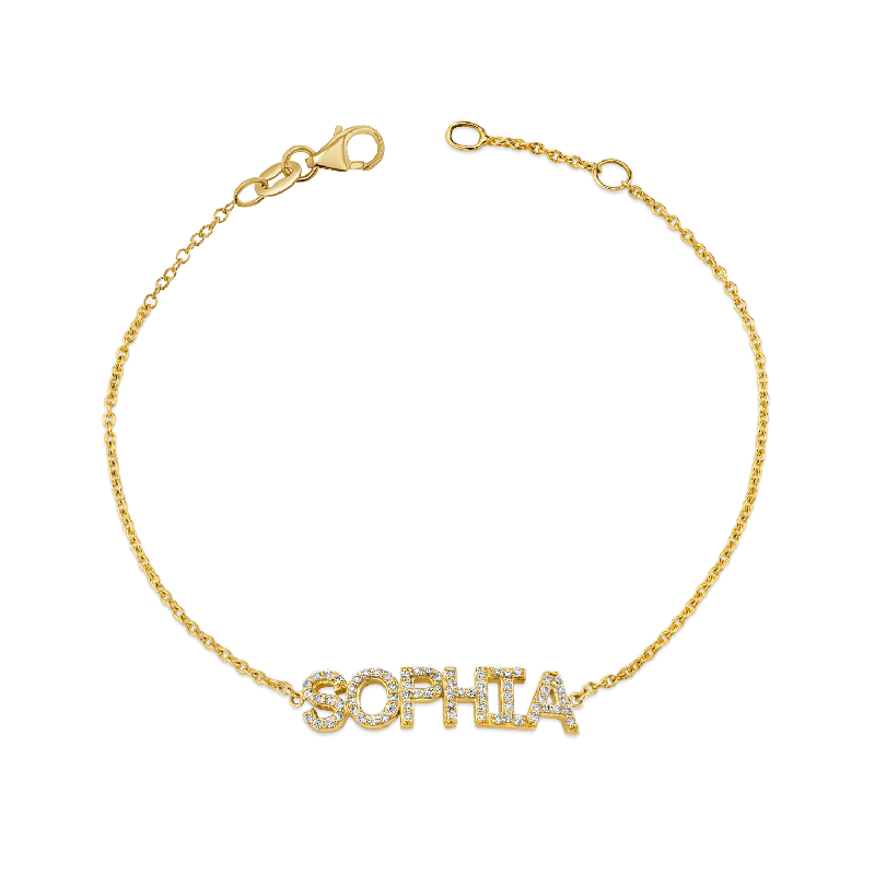 handmade braided anklet Diamond Custom Name Bracelet
