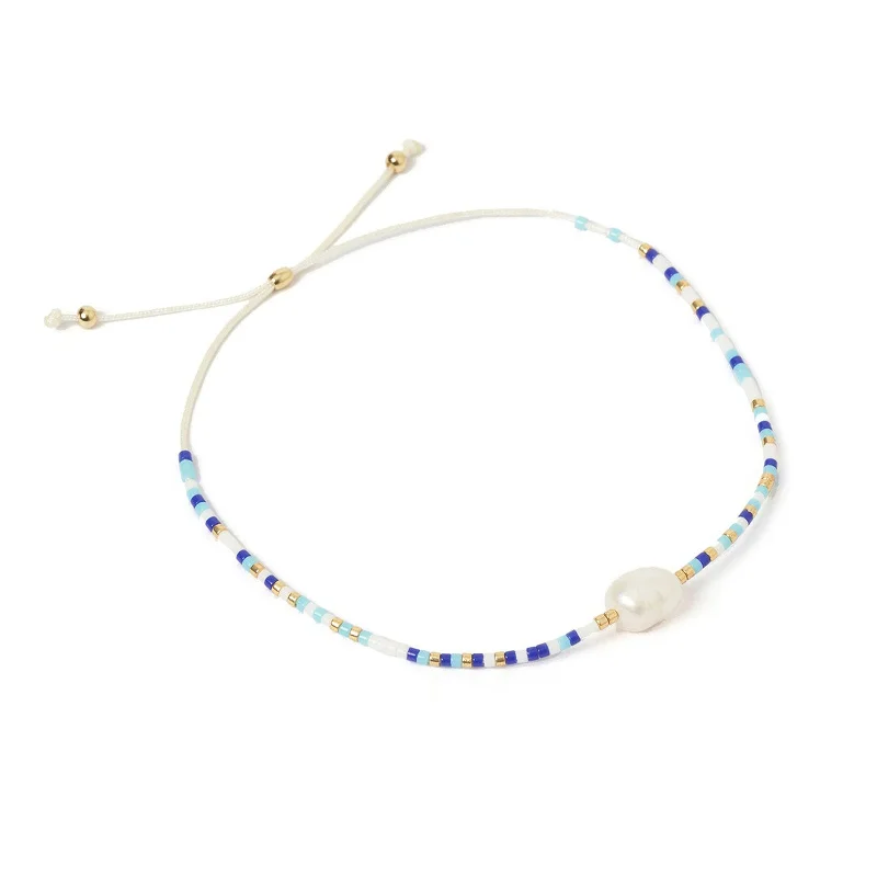 personalized ring with name Dixie Bracelet - Blue