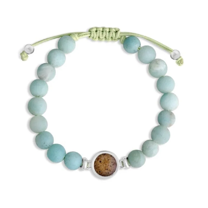 rose gold anklet chain Dune Beaded Bracelet Adjustable - Round - Amazonite