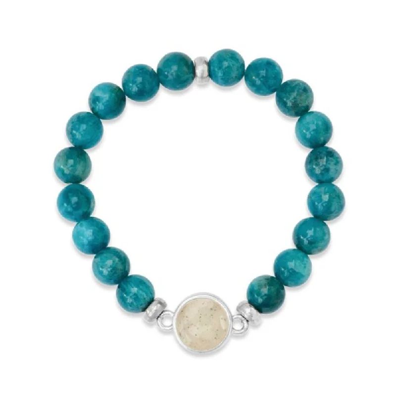 classic diamond solitaire earrings Dune Sterling Silver Round Beaded Bracelet- Apatite classic diamond solitaire earrings Dune Sterling Silver Round Beaded Bracelet- Apatite