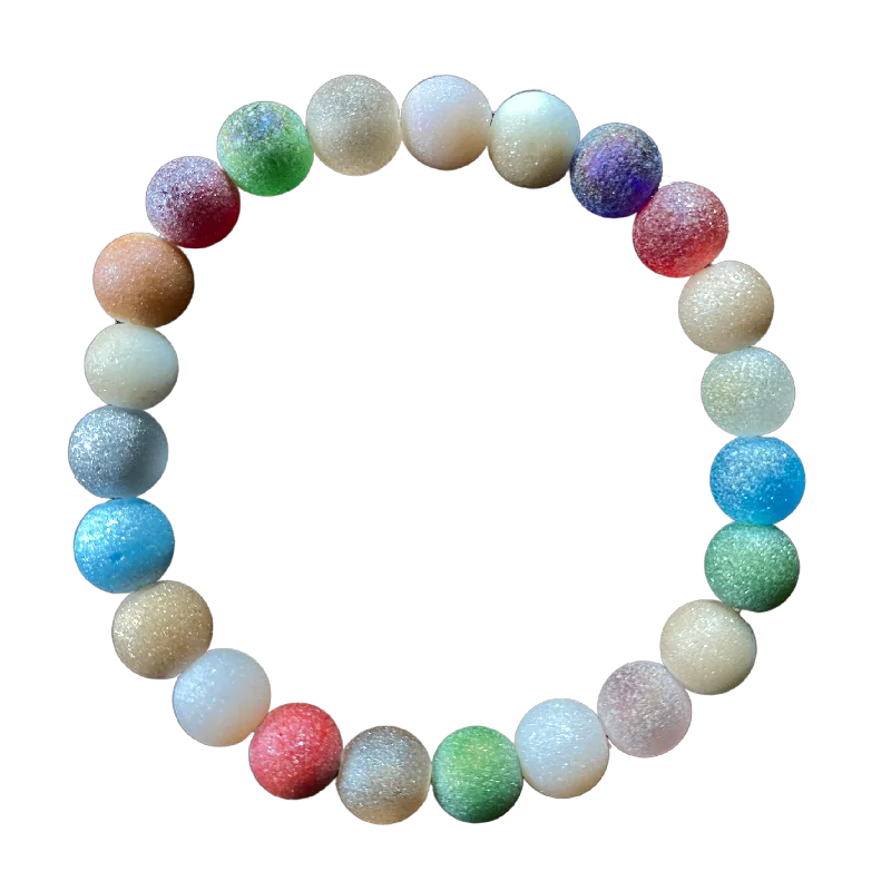 men’s tungsten wedding ring Easter Parade Matte Pastel Mix 8mm Bracelet