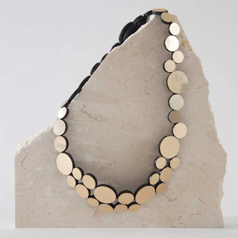 silver wedding band with engraving Fizz Abstraction Necklace Gold